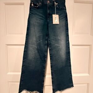 AG-ED Dark Blue Denim Wide Leg Jeans